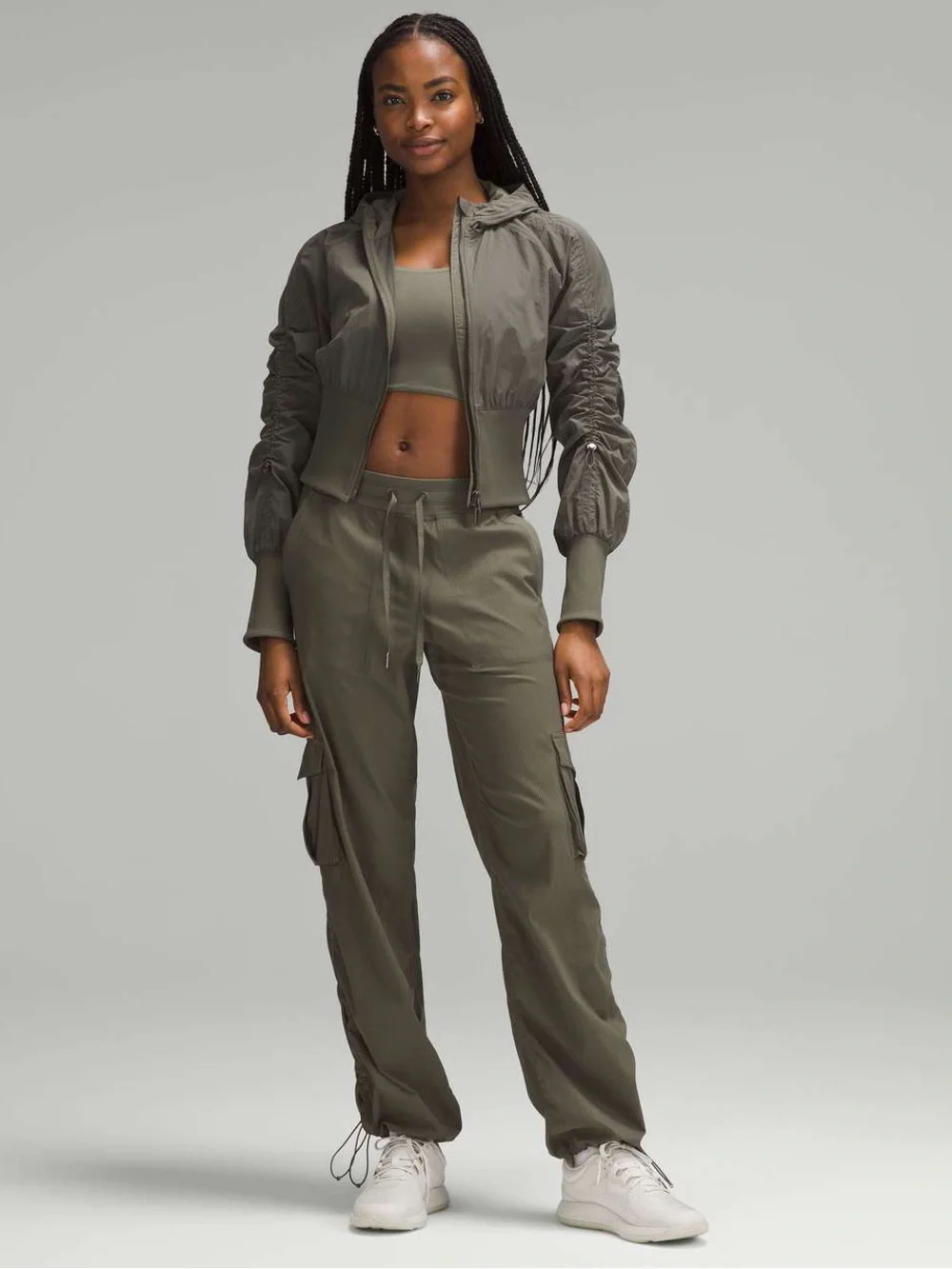 264. Lululemon Dance Studio Relaxed-Fit Mid-Rise Cargo Pant Army Green size Sm